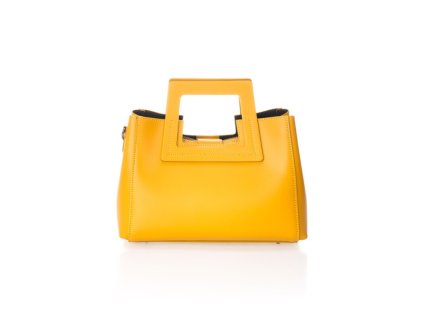 zluta nadcasova italska kozena kabelka prava kuze do ruky pres rameno elegantni hladka kuze tina moda 29010 (2)