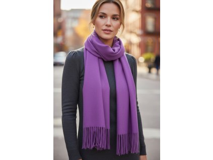 fialova kasmirova sala panska vlnena tepla damska sala jednobarevna bez vzoru jednoducha elegance tina moda 08389 (5)