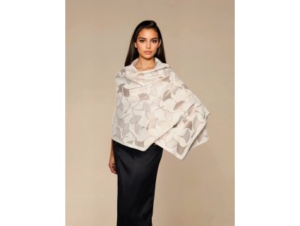 oboustranna sala champagne barva sampanskeho slonovina ginkgo biloba slavnostni se zlatym nadechem leskla tina moda (2)