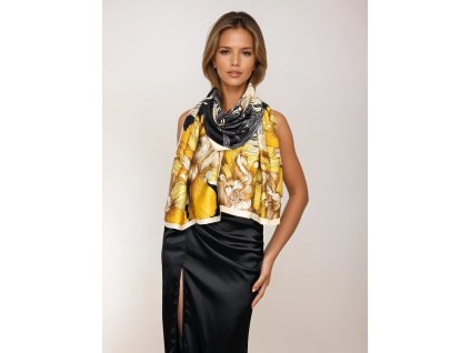 cerna sala zluta bezova kontrastni barvy zlatave odstiny zlata rybicka plnici prani morsky svet tina moda hedvabnysvet 020950 (2)