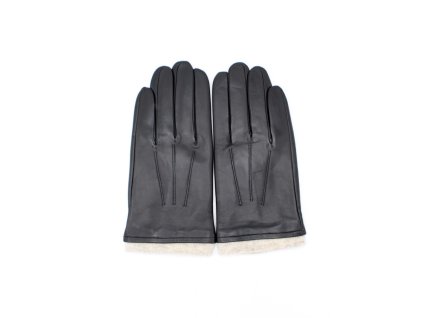 cerne kozene rukavice zateplene prava jehnetina kuze panske zimni rukavice leather 191 tina moda (2)