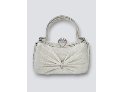 stribrne bile spolecenske psanicko mala kabelka trpytiva strasove mala kabelka na ples clutch tina moda (5)