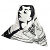 Hedvabnysvet satku black and whit bila cerna herecka Audrey Hepburn a Eiffelova vez elegantni slavnostni satek tina moda 300010