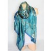 2694 1 damska hedvabna sala tyrkysova vincent van gogh mandlovy kvet almond bloss 100 hedvabi