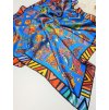 2727 2 damsky hedvabny satek ctvercovy modry cerveny oranzovy kocky kocicky 100 hedvabi