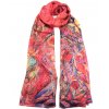 Hedvabna sala na krk prehoz pres ramena pareo pestrobarevna cervena tyrkysova kvetiny motyl slunecnice pav Tina moda 7008006 (4)
