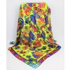 2970 3 damsky hedvabny satek ctvercovy zeleno zluty barevny pestry kocky kocicky 100 hedvabi