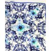3438 1 damsky maly letuskovy hedvabny satek ctvercovy kvetovany bily modry 100 hedvabi 50 cm