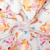 4161 1 maly letuskovy hedvabny satek bily ruzove a oranzove kvety kolibrik 50 cm 100 hedvabi
