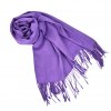 Zimni kasmirova damska panska sala jednobarevna s trasnemi na krk pled pres ramena na svatbu ples serikova fialova Tina moda 0105744 (1)