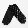 Luxusni damske rukavice elegantni doplnek cerne cervene modre sede se trpytky strasem semisove zateplene darek pro zenu Tina moda 01008 01006 (1)
