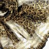 Hedvabna sala na krk prehoz pres ramena pareo pled stola leopard zlate retezy trapce hneda Tina moda 7001212 (2)