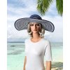 damsky elegantni slavnostni siroky velky klobouk modry bily na party dovolenou na plaz tina moda 1