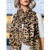 sala z prirodnich materialu leopardi vzor velbloudi hneda s cernymi skvrnami lehka vzdusna sala tina moda (2)