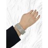 strasovy naramek elasticky stribrny kaminky stras na ples party elegantni 6 rad siroky tina moda (6)