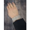 strasovy naramek elasticky stribrny kaminky stras na ples party elegantni 6 rad siroky tina moda (1)