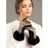 tygrovane rukavice s touch screen kozesinou cerne bezove skoricove velbloudi barvy s chlupem teple tina moda 01210 b(3)