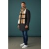 hneda bezova vlnena damska panska zimni tepla sala kostkovana karo elegantni doplnek pro pany zeny tinamoda 01411 (2)