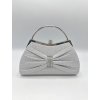 stribna bila mala spolecenska kabelka psanicko do ruky pres rameno pevny tvar zdobeno strasem tina moda 391 (3)
