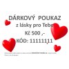 Dárkový poukaz Valentýn červená SRDÍČKA