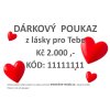 Dárkový poukaz Valentýn červená SRDÍČKA