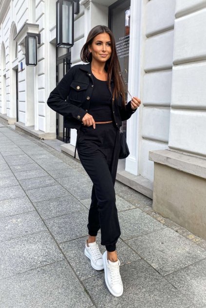 3-dielna tepláková súprava Milano - čierna