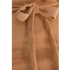569-1 Semišová sukňa s viazaním - karamelová