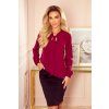140-12 Blúzka s viazaním - bordová