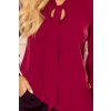 140-12 Blúzka s viazaním - bordová