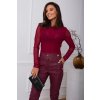 Bluzka tiulowa Blake - Bordowa (Veľkosť S/M)