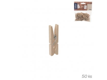 Kolíčky dřevo dekorační 50ks