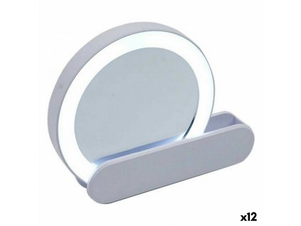 Zrkadlo LED Svetlý 9 x 2 x 10 cm Biela ABS (12 kusov)
