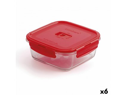 Tepelný obedár Luminarc Pure Box Červená 1,22 L Sklo (6 kusov)