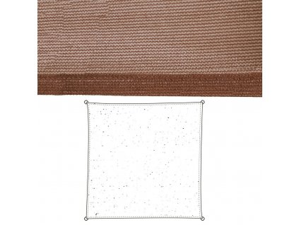 Plachty na tieň Plachtová strecha 5 x 5 m Čokoláda Polyetylén 500 x 500 x 0,5 cm