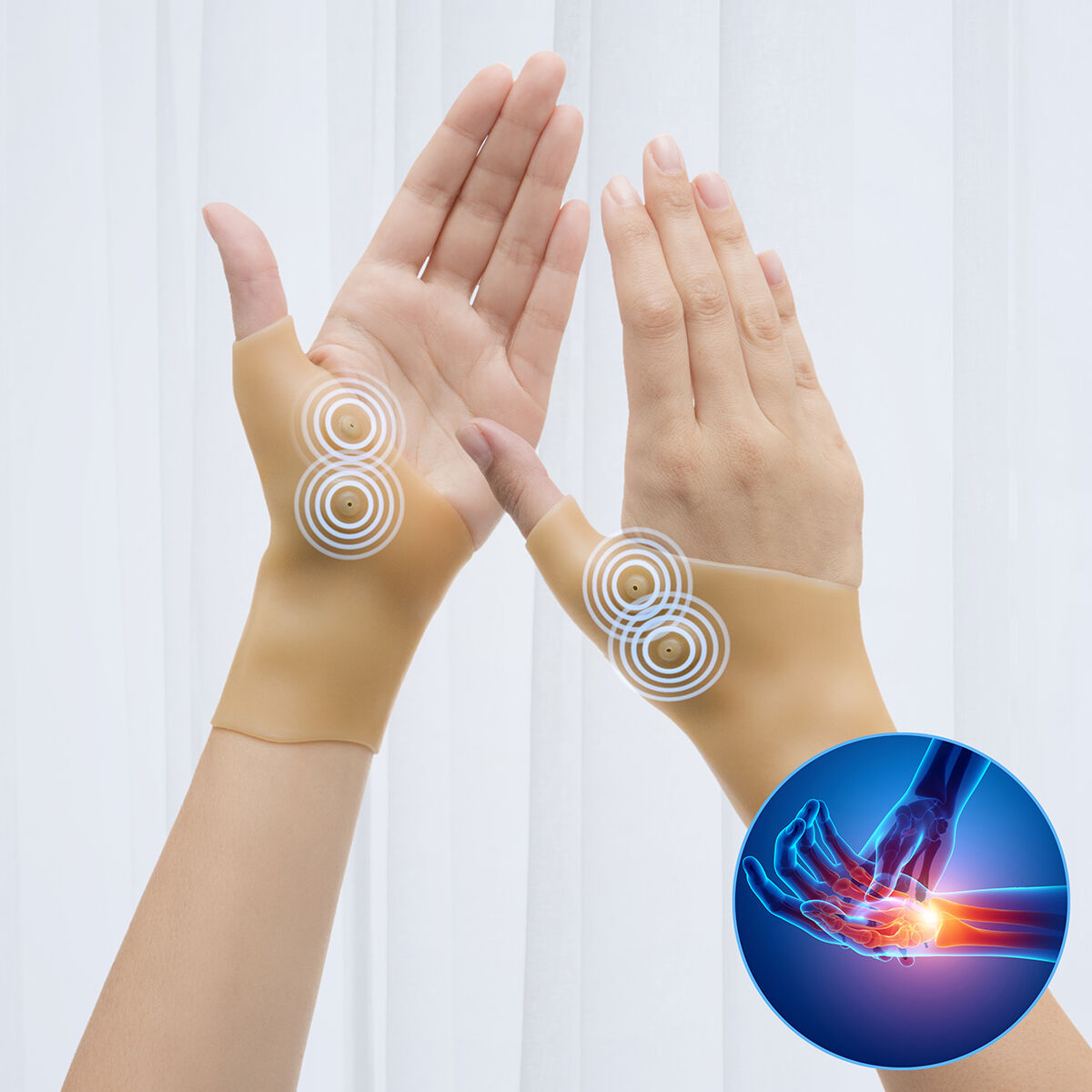 InnovaGoods Kompresné bandáže na zápästie s magnetickými bodmi Imontic 2 ks