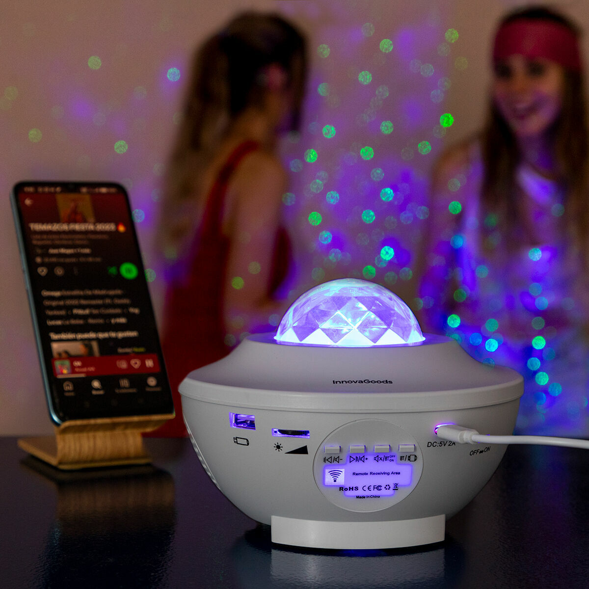 InnovaGoods LED projektor s hviezdami a Laser s reproduktorom Sedlay