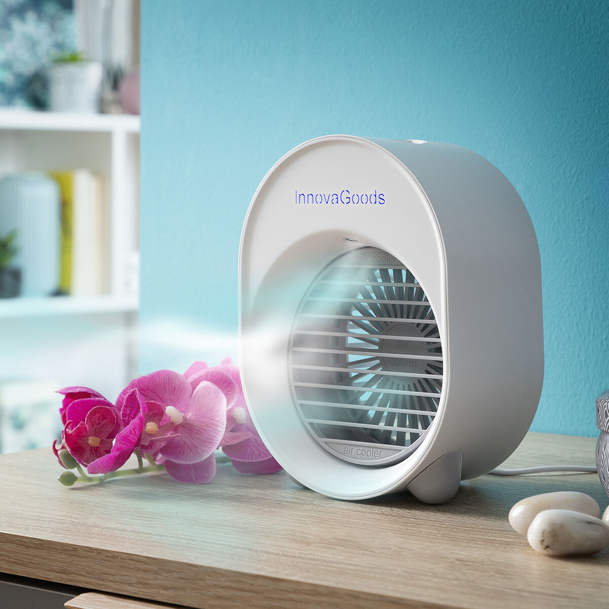 InnovaGoods Mini ultrazvukový chladič – zvlhčovač vzduchu s LED Koolizer