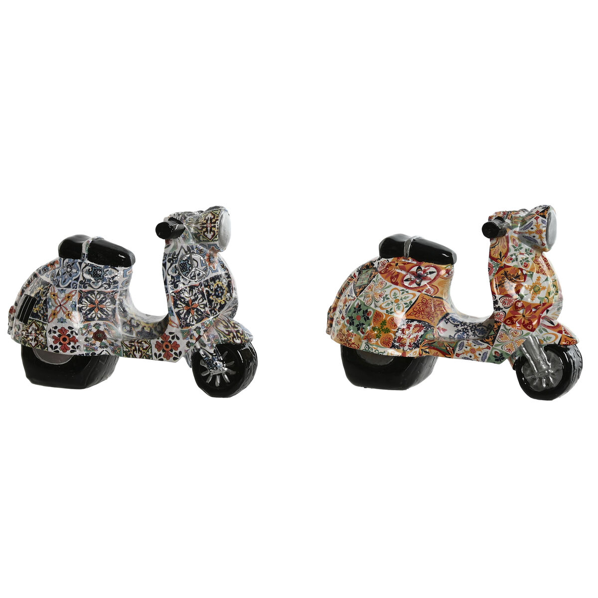 Dekoratívne postava Home ESPRIT Viacfarebná Stredozemný scooter 14 x 8 x 11 cm (2 kusov)