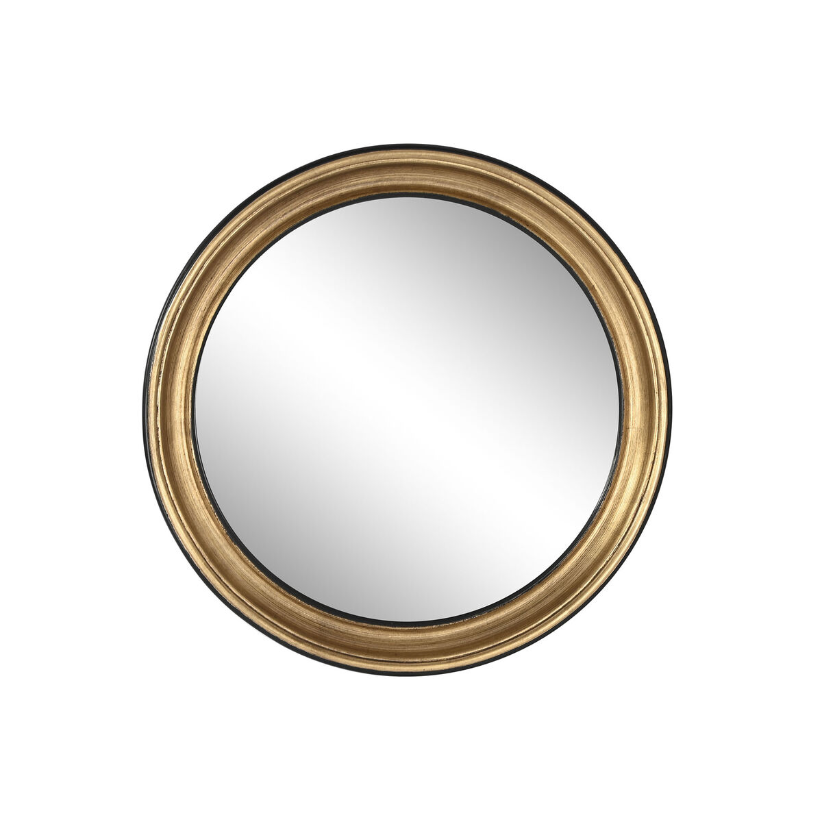 Nástenné zrkadlo Home ESPRIT Čierna Zlatá Živica Zrkadlo Romantický 44 x 5 x 44 cm