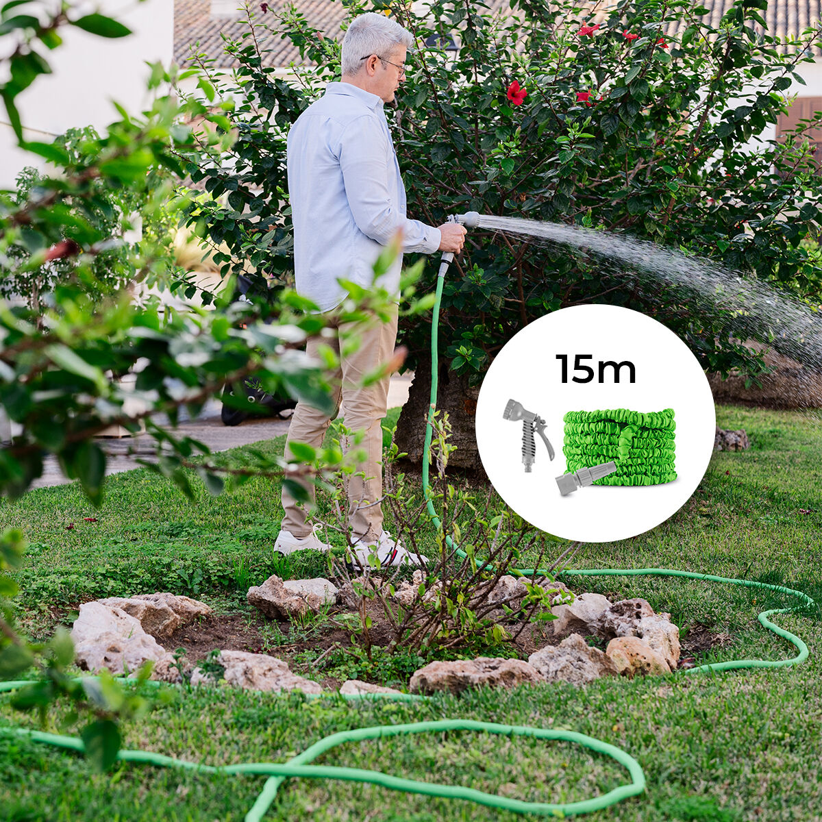 InnovaGoods Rozšíriteľná záhradná hadica Hoostend 15 m