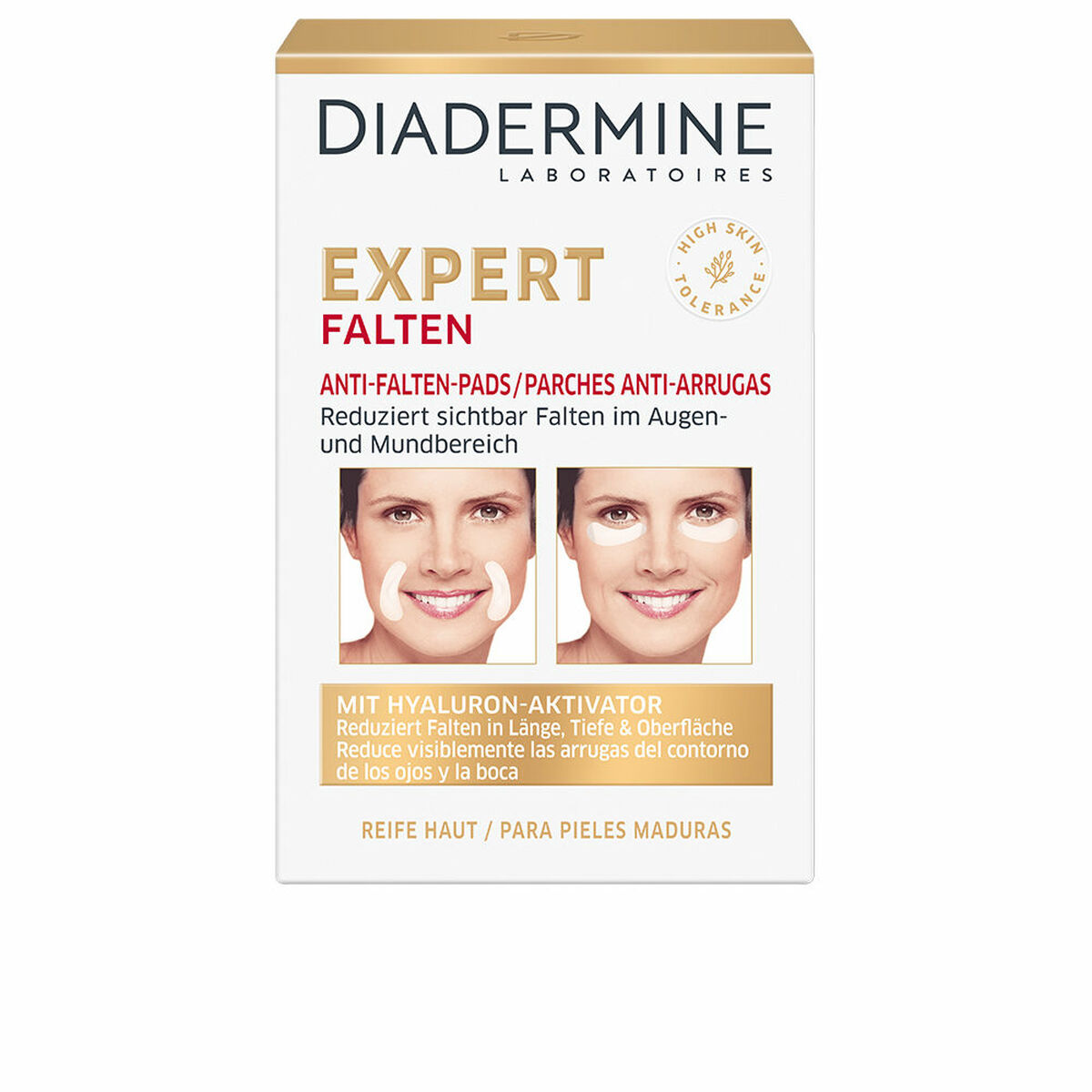 Diadermine Expert Anti-Wrinkle-Pads náplasti proti vráskám kolem očí a úst 12 ks