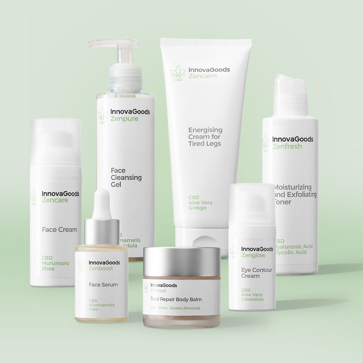 InnovaGoods Sada runa na pleť aj telo CBD