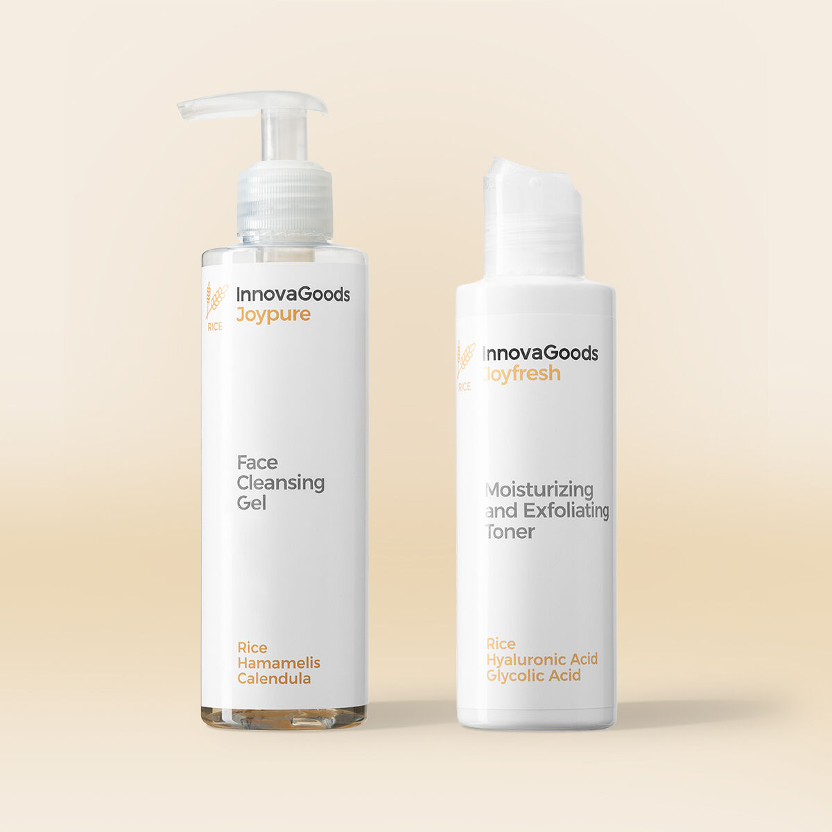 InnovaGoods Duo sada na čistenie pleti Rice
