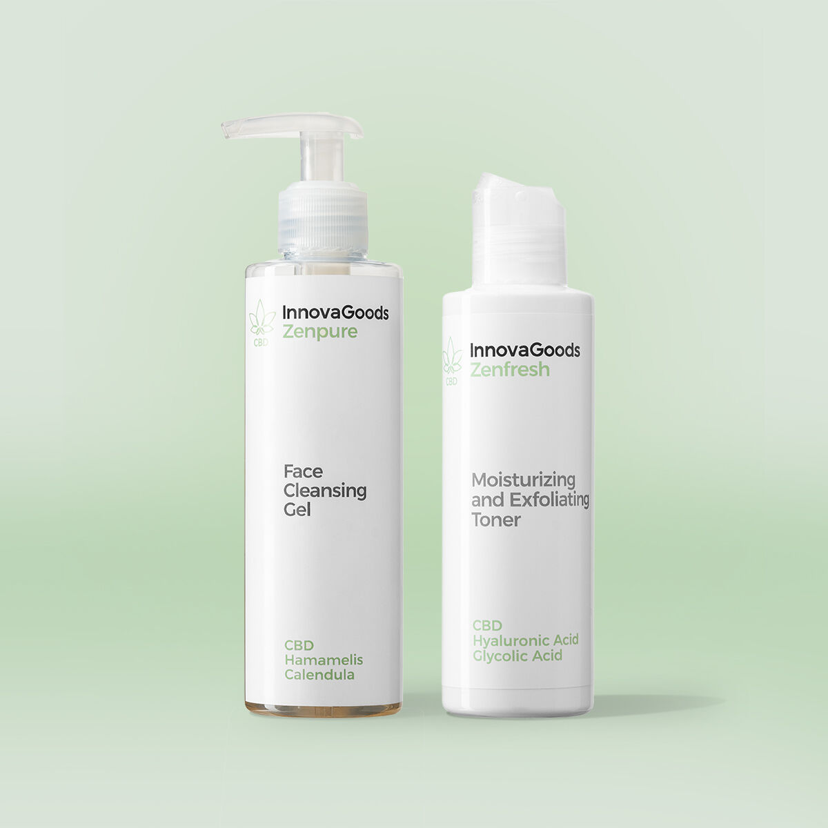 InnovaGoods Duo sada na čistenie pleti CBD