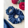 Saténová scrunchie Royal blue