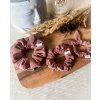 Žebrovaná scrunchie CLAY PINK