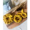 Žebrovaná scrunchie MUSTARD