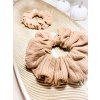 Pointelle scrunchie CAMEL