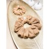 Pointelle scrunchie CAMEL