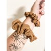Pointelle scrunchie CAMEL